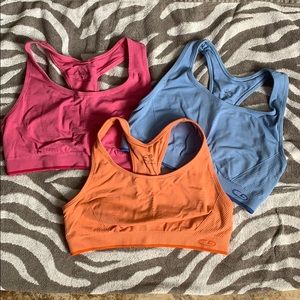 3 C9 sports bras. Medium compression